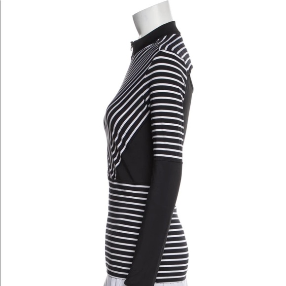 STELLA MCCARTNEY FOR ADIDAS Striped Mock Neck Top - Picture 4 of 8